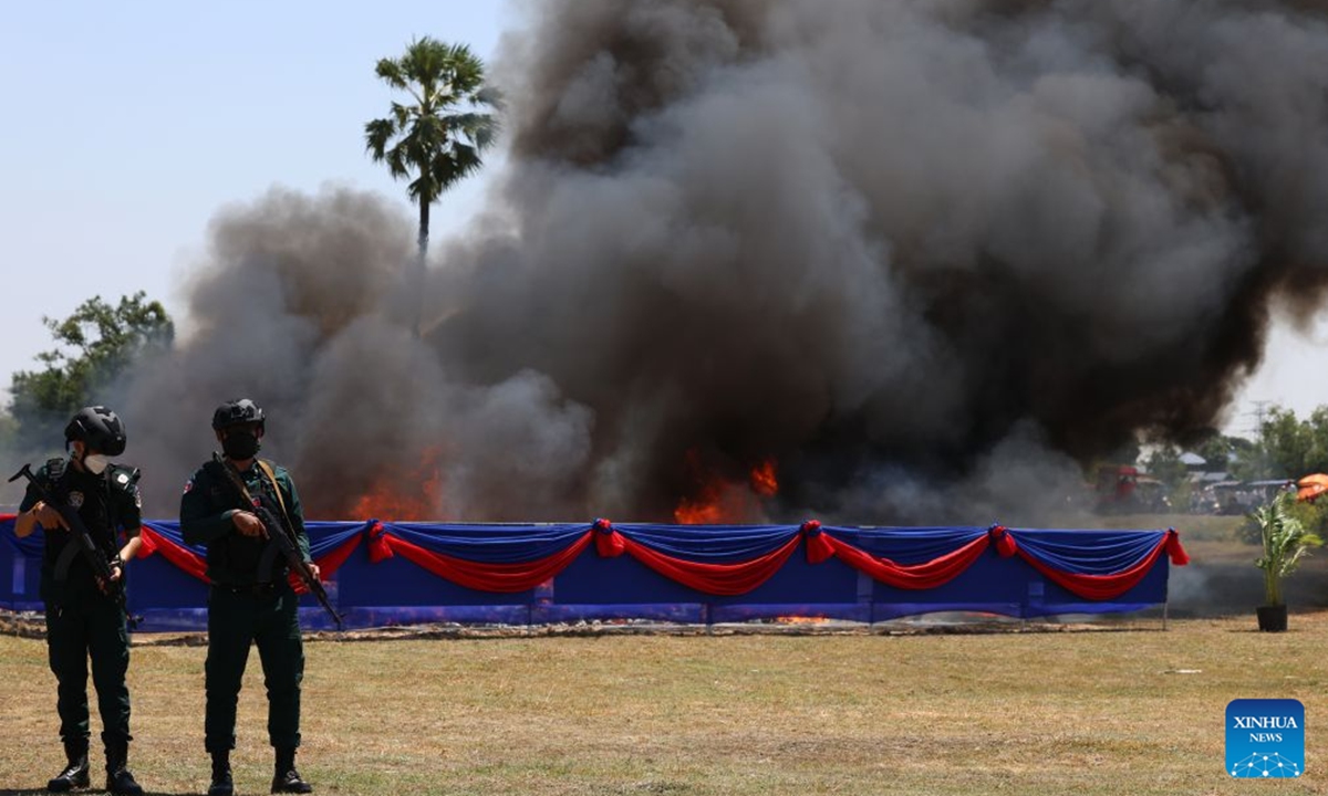 Cambodia burns 500 mln USD worth of illicit drugs: deputy PM